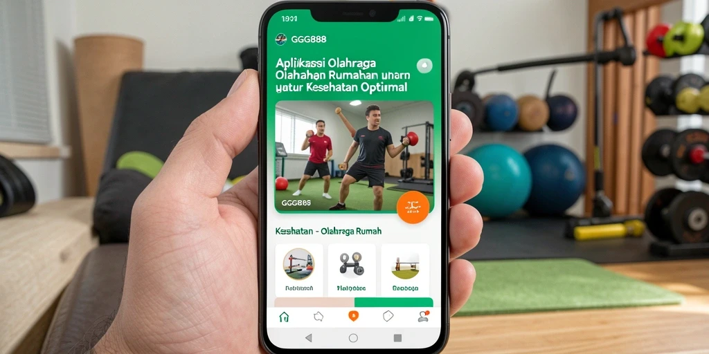 Screenshot antarmuka GGG888 menampilkan latihan olahraga rumah.