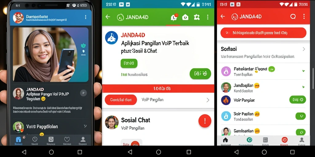 Tampilan antarmuka JANDA4D yang intuitif untuk panggilan VoIP.
