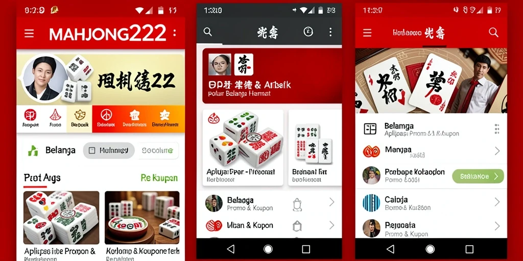 Antarmuka MAHJONG222 yang intuitif menunjukkan berbagai promo menarik.