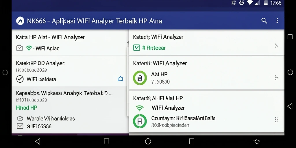 Antarmuka NK666 menampilkan analisis jaringan WiFi yang jelas dan informatif.
