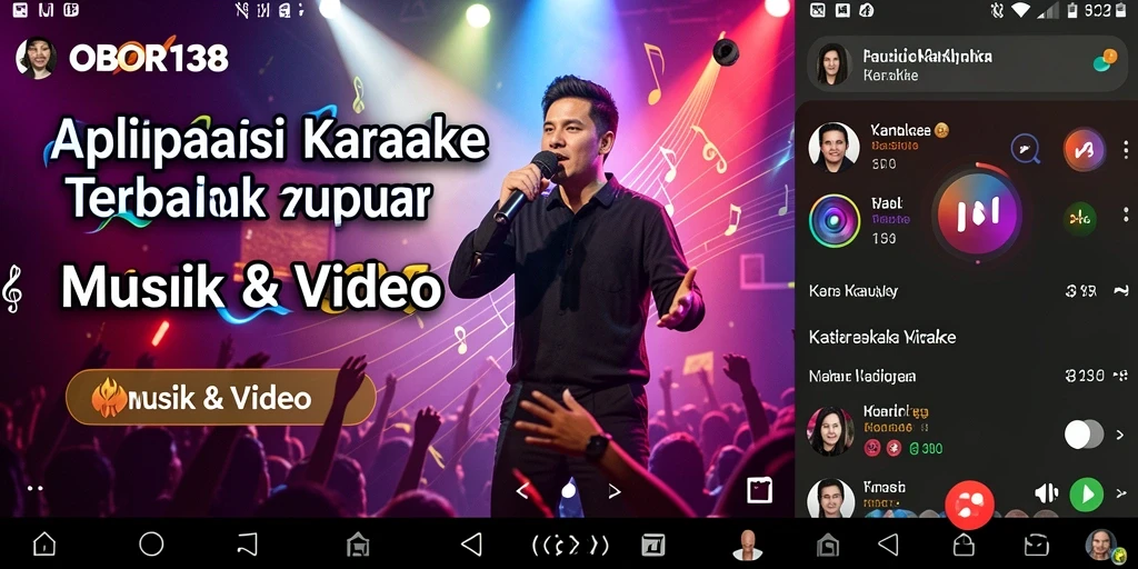 Tampilan antarmuka OBOR138 dengan fitur Karaoke yang menarik.