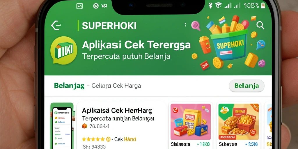 Tampilan antarmuka SUPERHOKI yang sederhana dan informatif.