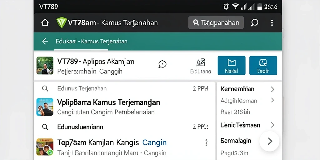 Tampilan antarmuka VT789 yang sederhana dan intuitif.